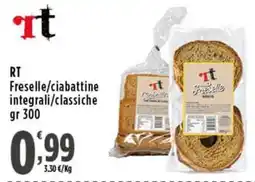 Rossotono Carrefour RT Freselle/ciabattine integrali/classiche offerta