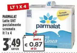 Rossotono Carrefour Parmalat Latte UHT parzialmente scremato offerta