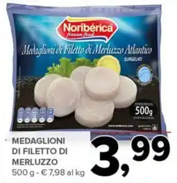 Todis Noribérica Medaglioni di Filetto di Merluzzo Atlantico offerta