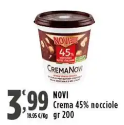 Rossotono Carrefour NOVI Crema 45% nocciole offerta