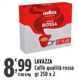 Rossotono Carrefour LAVAZZA Caffè qualità rossa offerta