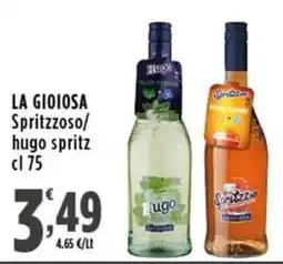Rossotono Carrefour LA GIOIOSA Spritzoso/ hugo spritz offerta