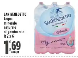 Rossotono Carrefour SAN BENEDETTO Acqua minerale naturale oligominerale offerta