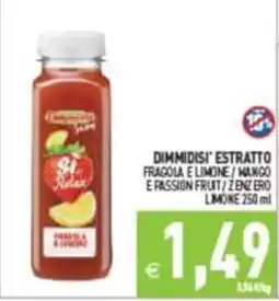 Supermercati Agorà DIMMIDISI' ESTRATTO FRAGOLA E LIMONE offerta