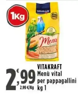 Rossotono Carrefour VITAKRAFT Menù vital per pappagallini offerta