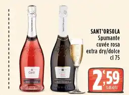 Rossotono Carrefour SANT'ORSOLA Spumante cuvée rosa offerta