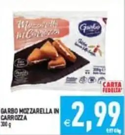 Supermercati Agorà Garbo Mozzarella in Carrozza offerta