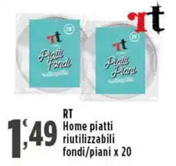 Rossotono Carrefour Home piatti riutilizzabili fondi/piani offerta