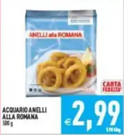 Supermercati Agorà ACQUARIO ANELLI ALLA ROMANA offerta