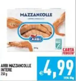 Supermercati Agorà ARBI MAZZANCOLLE INTERE offerta