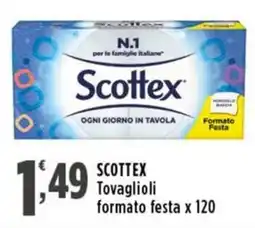 Rossotono Carrefour SCOTTTEX Tovaglioli offerta