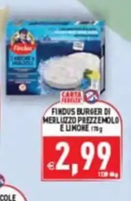 Supermercati Agorà Findus Burger di Merluzzo Prezzemolo e Limone offerta