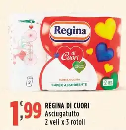 Rossotono Carrefour REGINA DI CUORI Asciugatutto offerta
