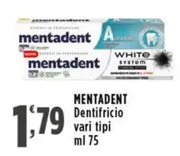 Rossotono Carrefour Dentifricio mentadent offerta