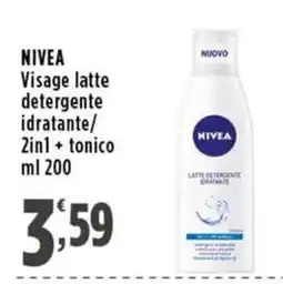 Rossotono Carrefour NIVEA Visage latte detergente idratante offerta