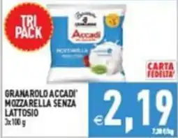 Supermercati Agorà Granarolo Accadi' Mozzarella Senza Lattosio offerta