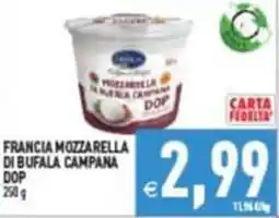 Supermercati Agorà FRANCIA MOZZARELLA DI BUFALA CAMPANA DOP offerta