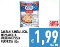 Supermercati Agorà GALBANI SANTA LUCIA MOZZARELLA JULIENNE PIZZA PERFETTA offerta