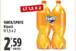 Rossotono Carrefour Fanta/sprite bipack offerta