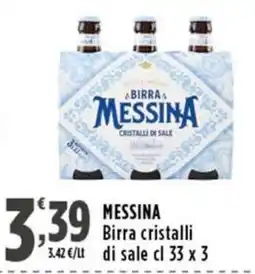 Rossotono Carrefour Birra Messina cristalli di sale offerta