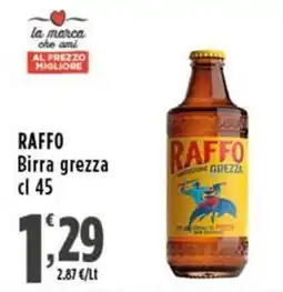 Rossotono Carrefour RAFFO Birra grezza offerta