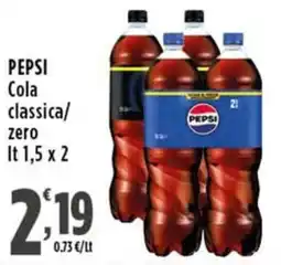 Rossotono Carrefour PEPSI Cola classica/zero offerta