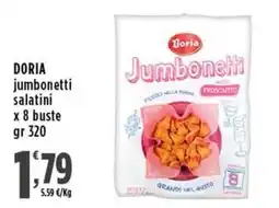 Rossotono Carrefour DORIA jumbonetti salatini offerta