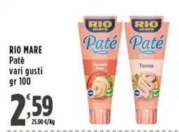 Rossotono Carrefour RIO MARE Patè offerta