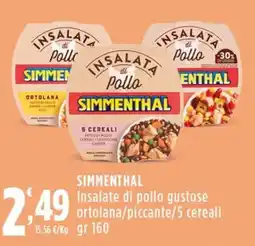 Rossotono Carrefour Insalate di pollo Simmenthal offerta