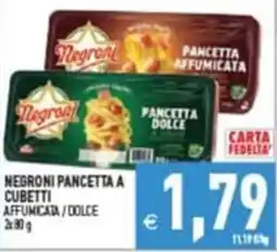 Supermercati Agorà Negroni Pancetta a Cubetti offerta