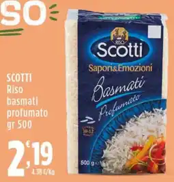 Rossotono Carrefour Scotti Riso basmati profumato offerta