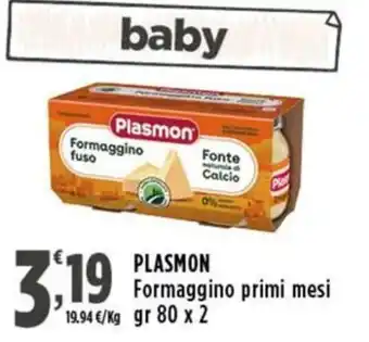 Rossotono Carrefour Plasmon Formaggino primi mesi offerta
