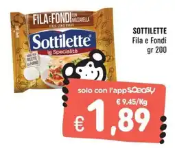 Rossotono Carrefour Sottilette Fila e Fondi offerta