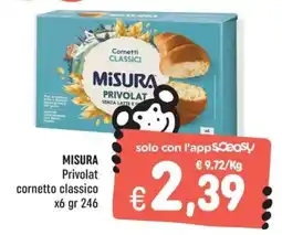 Rossotono Carrefour Cornetti CLASSICI Misura Privolat SENZA LATTE E U offerta