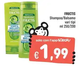 Rossotono Carrefour Garnier Fructis Shampoo/Balsamo offerta