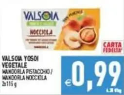 Supermercati Agorà VALSOIA YOSOI VEGETALE MANDORLA PISTACCHIO / MANDORLA NOCCIOLA offerta