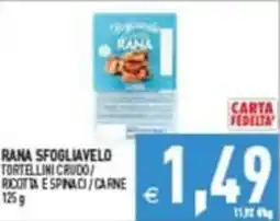 Supermercati Agorà RANA SFOLGIAVELO TURTELLINI CRUDO / RICOTTA E SPINACI / CARNE offerta