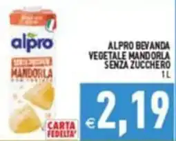 Supermercati Agorà ALPRO BEVANDA VEGETALE MANDORLA SENZA ZUCCHERO offerta
