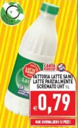 Supermercati Agorà Fattoria Latte Sano Latte Parzialmente Scremato UHT offerta