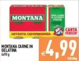 Supermercati Agorà MONTANA CARNE IN GELATINA offerta