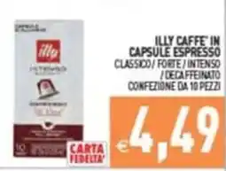 Supermercati Agorà ILLY CAFFE' IN CAPSULE ESPRESSO offerta