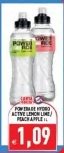 Supermercati Agorà Powerade Hydro Active Lemon Lime / Peach Apple offerta