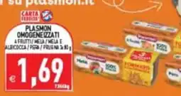 Supermercati Agorà Plasmon Omogeneizzati offerta