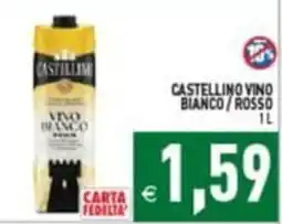 Supermercati Agorà CASTELLINO VINO BIANCO/ROSSO offerta