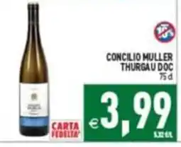Supermercati Agorà Concilio Muller Thurgau DOC offerta