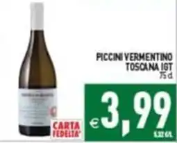 Supermercati Agorà Piccini Vermentino Toscana IGT offerta