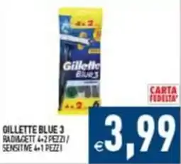 Supermercati Agorà GILLETTE BLUE 3 offerta