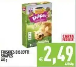 Supermercati Agorà FRISKIES BISCOTTI SHAPES offerta