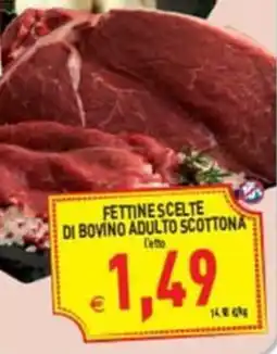 Supermercati Agorà Fettine scelte di bovino adulto scottona offerta