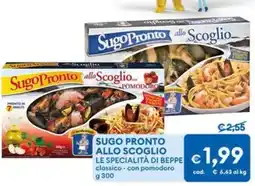 MD Discount Sugo pronto allo scoglio le specialità di beppe offerta